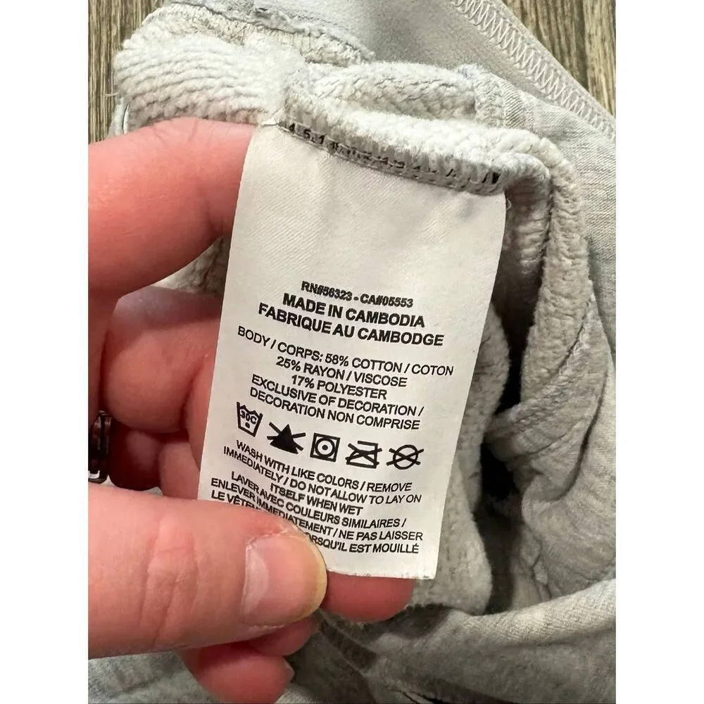 Nike Womens Jogger Sweat Pants Drawcord Elastic Waist Cotton Blend Gray Size M